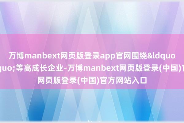 万博manbext网页版登录app官网围绕“独角兽”等高成长企业-万博manbext网页版登录(中国)官方网站入口